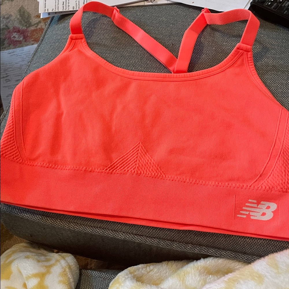 New Balance Bright Coral Active Bra